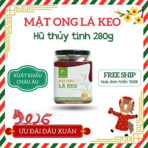 Mật ong Lá Keo - Hũ thủy tinh 280g