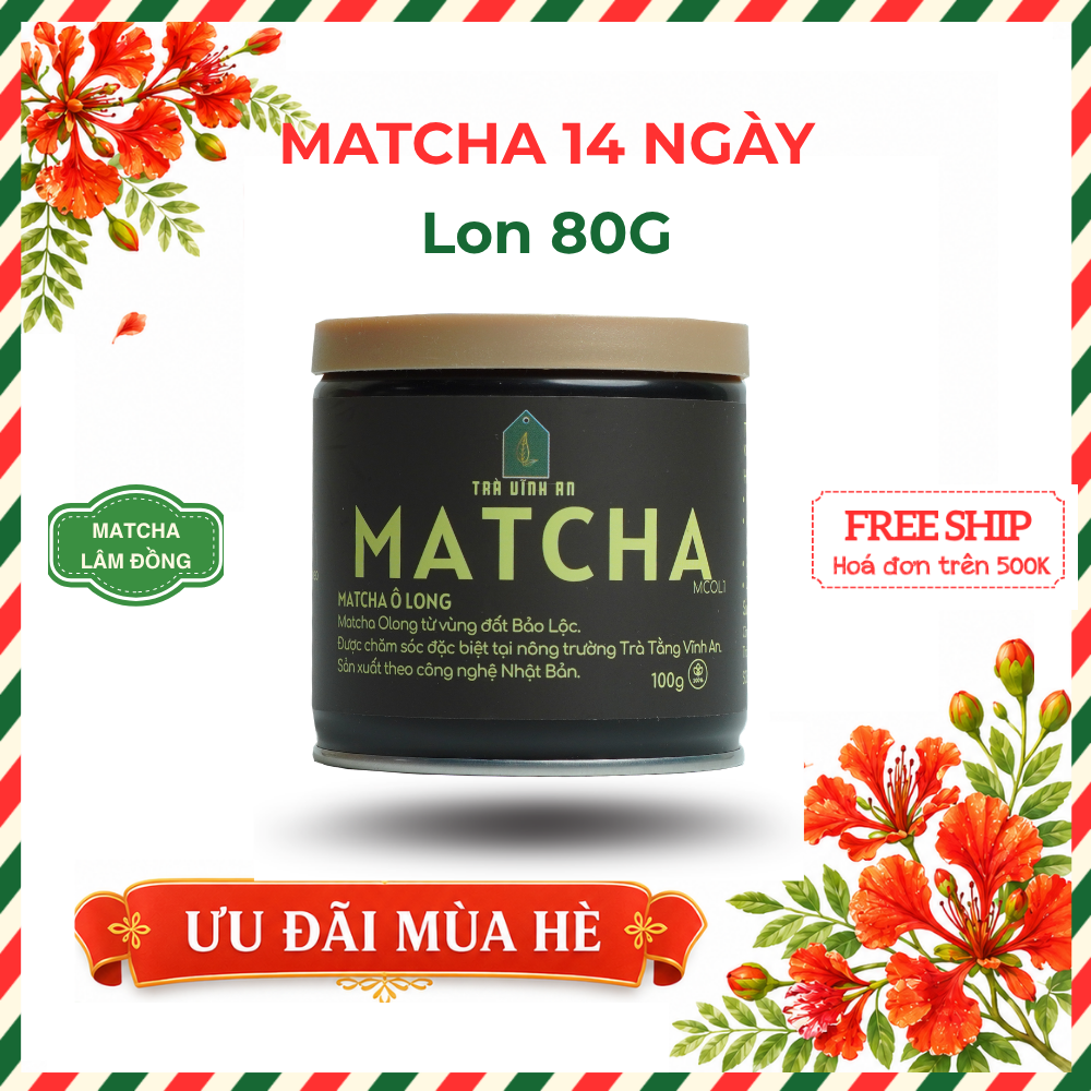 Bột trà Matcha Ô Long 1 (14 ngày) | Lon 80g 1 Bột trà Matcha Ô Long 1 (14 ngày) | Lon 80g