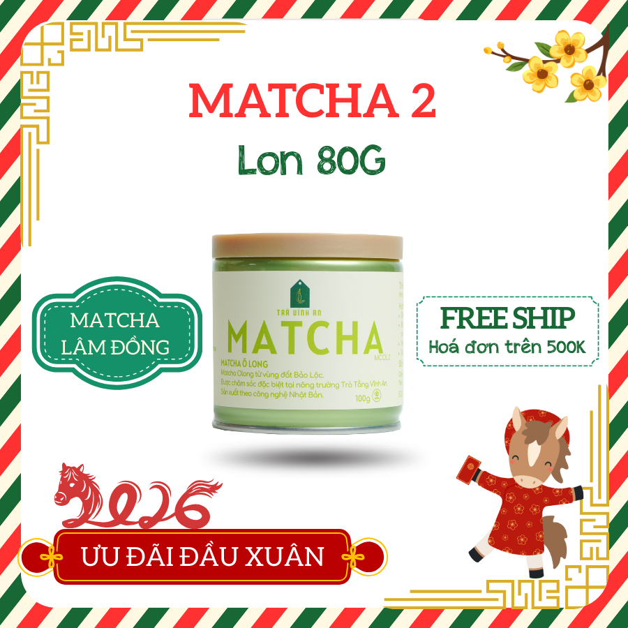 Bột trà xanh Matcha 2 - Lon 80g 1 36 1