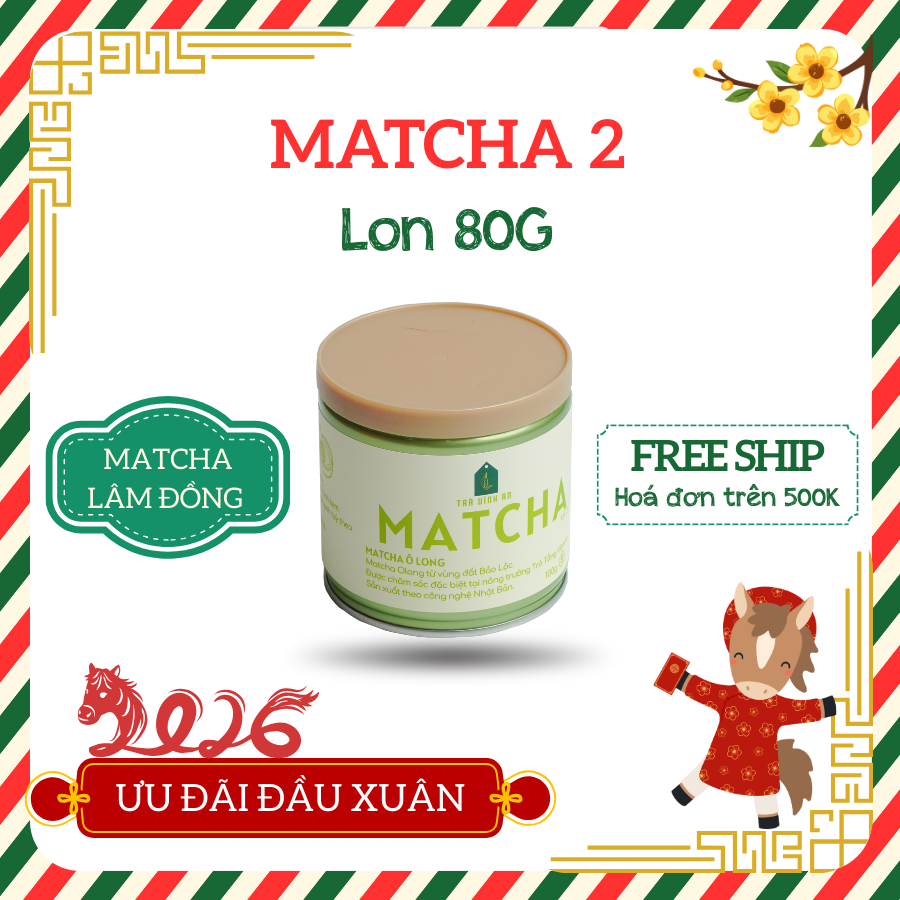 Bột trà xanh Matcha 2 - Lon 80g 2 37