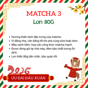 Bột trà xanh Matcha 3 - Lon 80g 5 41