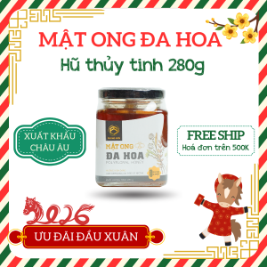 Mật ong Đa hoa – Hũ thủy tinh 280g