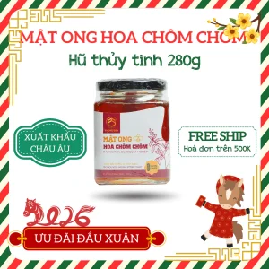 Mật ong hoa Chôm Chôm - Hũ thủy tinh 280g