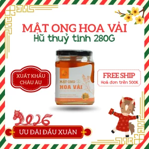Mật ong hoa Vải - Hũ thủy tinh 280g
