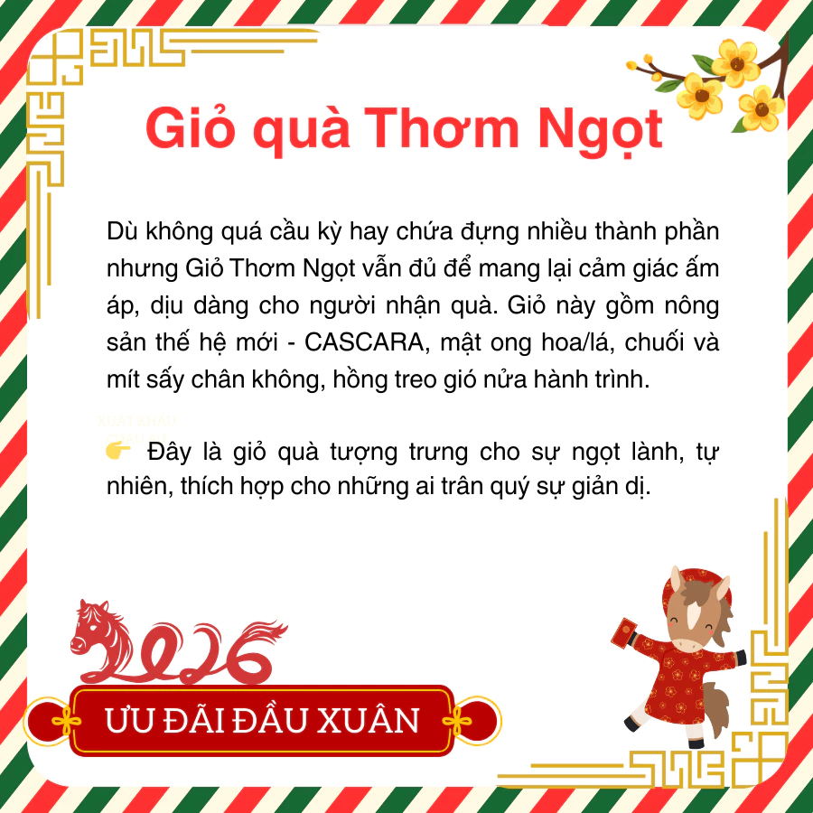 Giỏ quà Thơm Ngọt | Bách Vị B'lao 2 Gio qua thom ngot mo ta