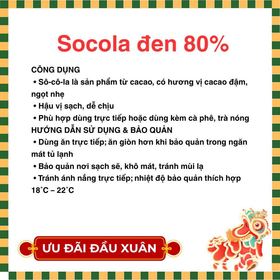 Thanh Socola Đen 80% | Bách Vị B'lao 2 socola den 80 3