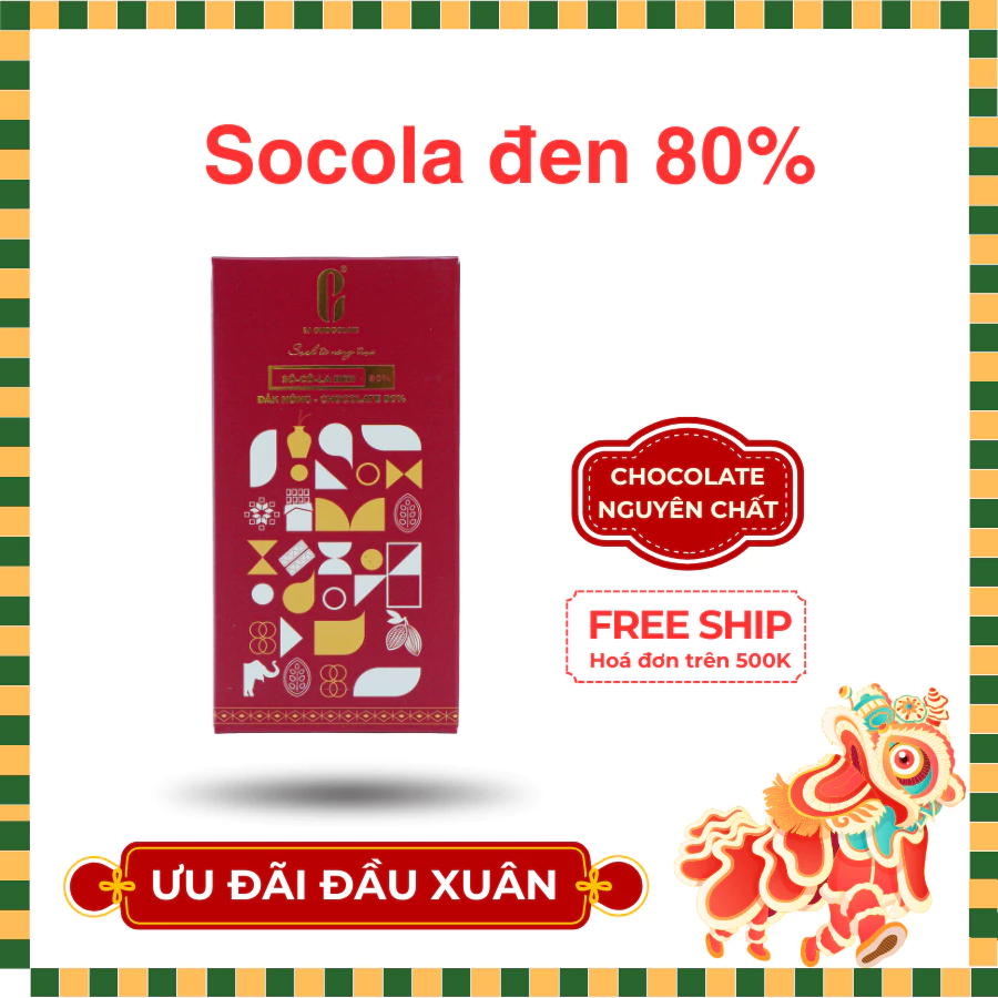 Thanh Socola Đen 80% | Bách Vị B'lao 1 socola den 80
