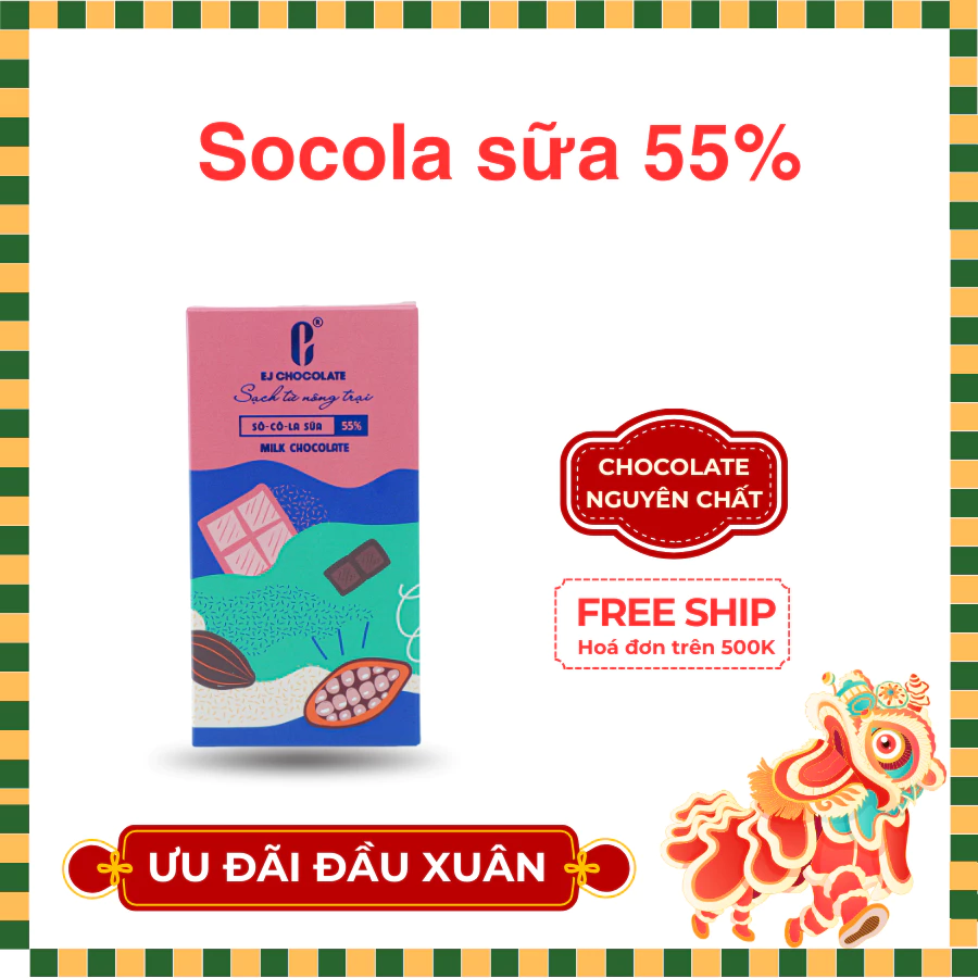 Thanh Socola Sữa 55% | Bách Vị B'lao 1 socola sua 55 2