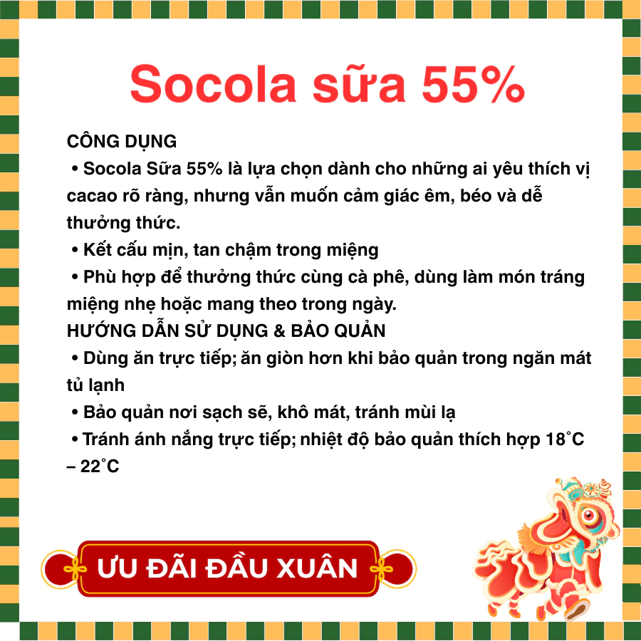 Thanh Socola Sữa 55% | Bách Vị B'lao 4 socola sua 55