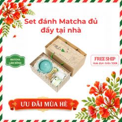 Set đánh Matcha đầy đủ