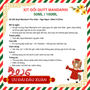 Xịt Gối Quýt Mandarin | Thư giãn – Ngủ ngon | Bách Vị B’lao 7 30