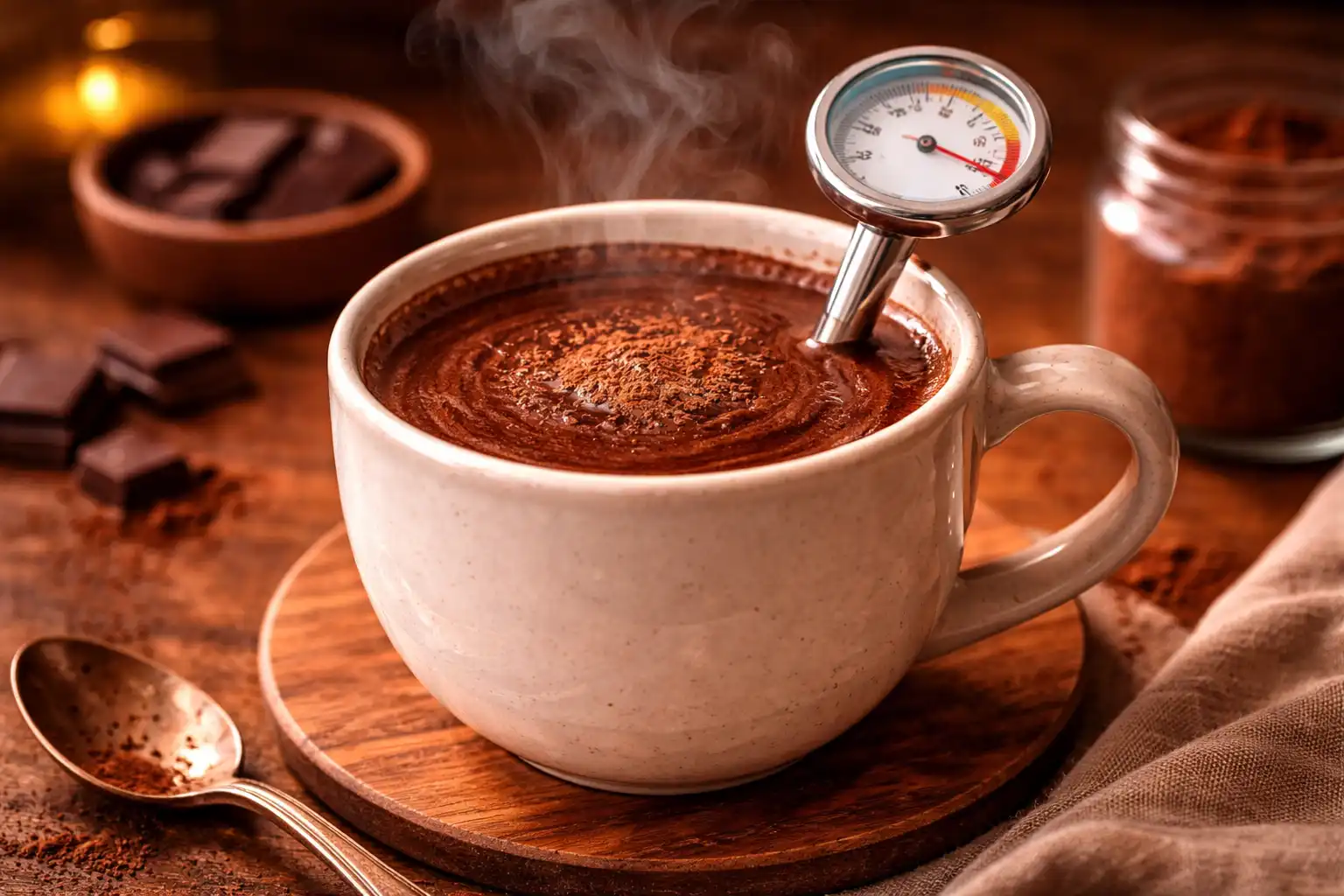 3 cách pha cacao nóng ngon chuẩn vị tại nhà | Bách Vị B'lao 10 Nhiệt độ nước ảnh hưởng trực tiếp đến hương vị trong cách pha cacao nóng