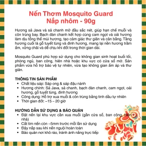 Mosquito Guard – Nến thơm thiên nhiên 7 Mosquito Guard hdsd
