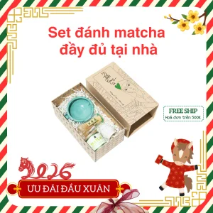 Set đánh matcha đầy đủ