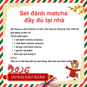 Set đánh Matcha đầy đủ 10 Set danh matcha day du sp