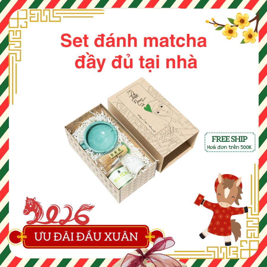 Set đánh Matcha đầy đủ 1 Set đánh matcha đầy đủ