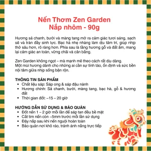 Zen Garden – Nến thơm thiên nhiên 9 Zen Garden hdsd