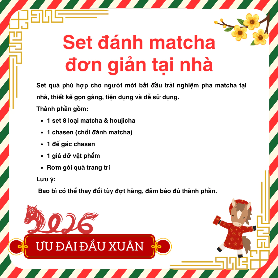 Set đánh Matcha đơn giản 4 set danh matcha don gian sp