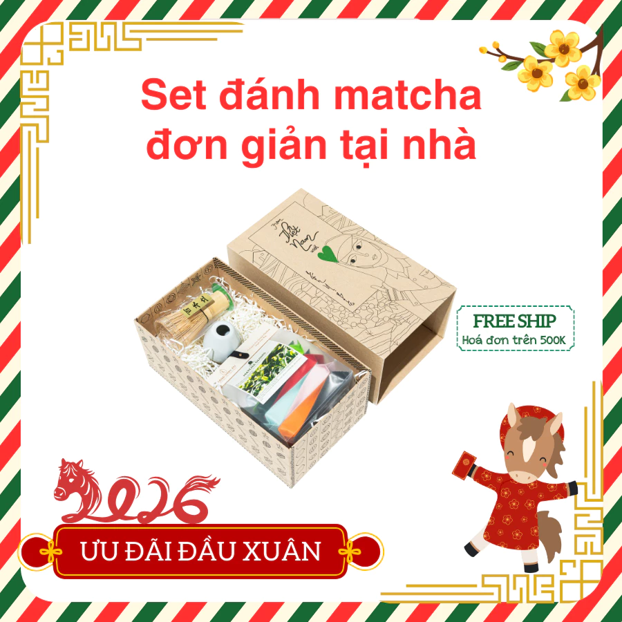 Set đánh Matcha đơn giản 3 set danh matcha don gian