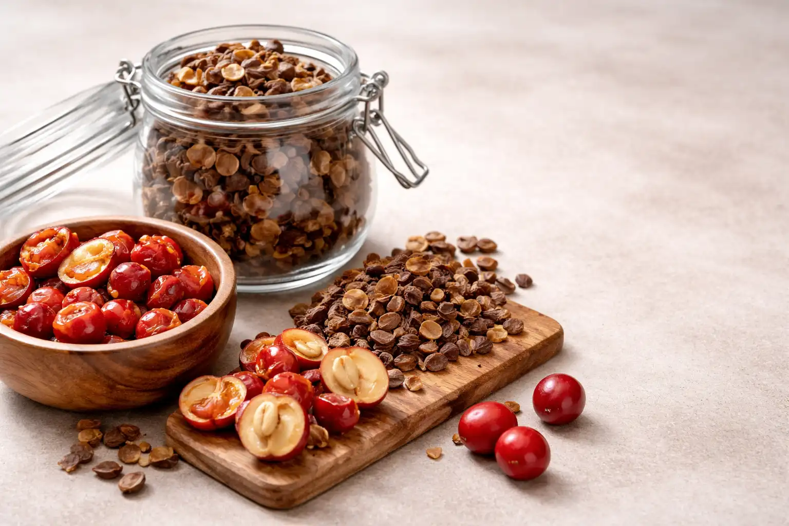 Cascara là phần vỏ và lớp thịt của quả cà phê chín được làm khô rồi hãm như trà