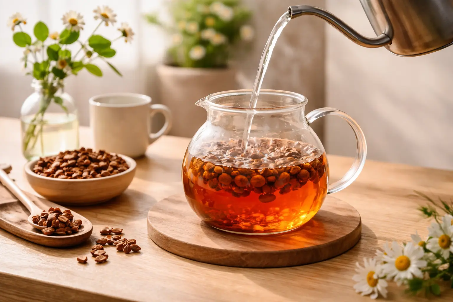 Chỉ với vài bước đơn giản, bạn đã có thể pha một ly trà cascara thơm nhẹ ngay tại nhà