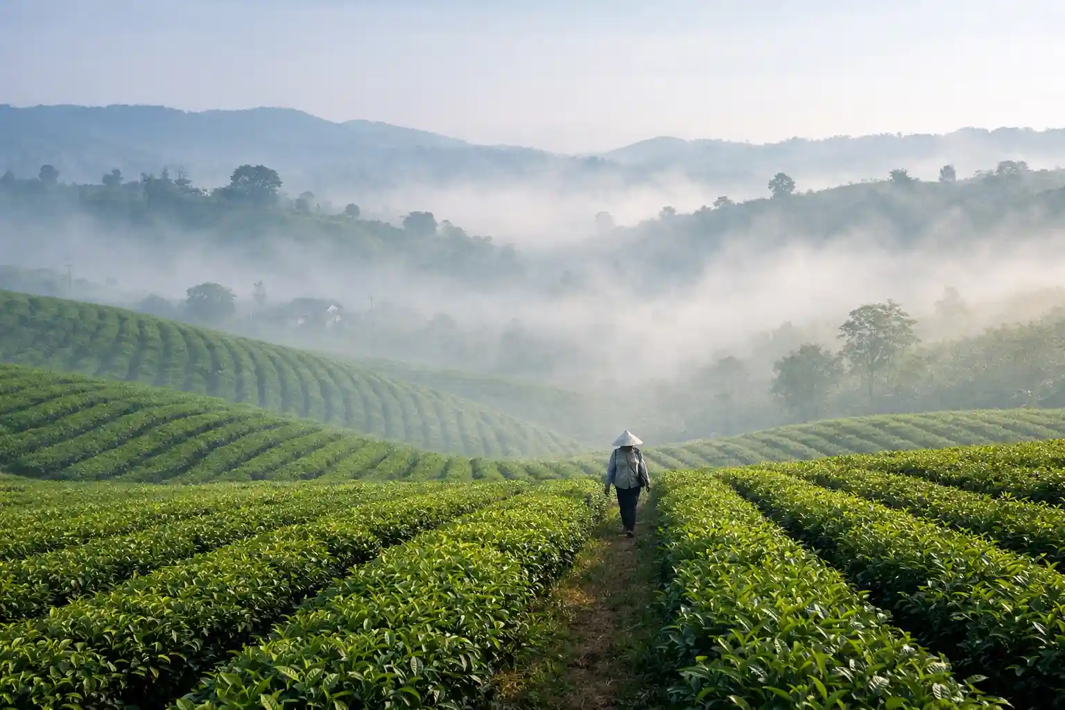 Đồi chè Bảo Lộc tạo nên hương vị trà thanh sạch đặc trưng
