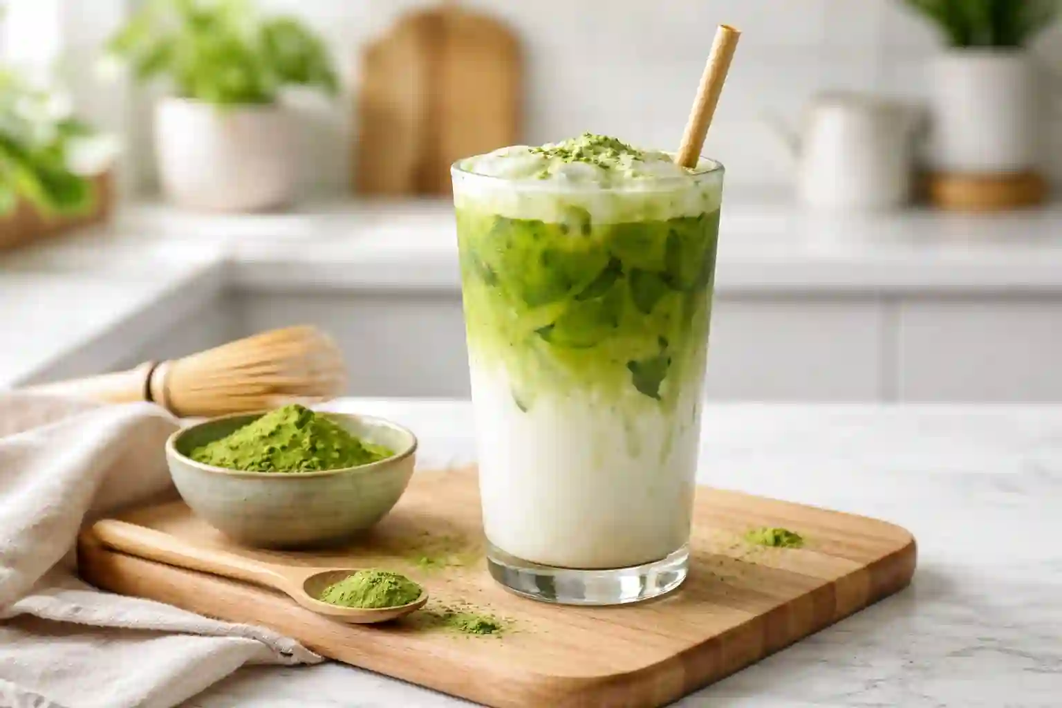 Cách pha Matcha oolong latte