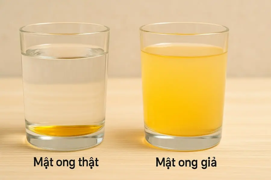 Thử mật ong thật giả bằng nước lọc 