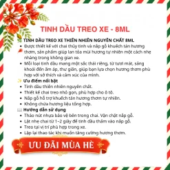 TINH DẦU TREO XE THIÊN NHIÊN NGUYÊN CHẤT 8ML - CHAI THỦY TINH NẮP GỖ | BÁCH VỊ B'LAO 23 general 1