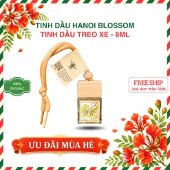 TINH DẦU TREO XE THIÊN NHIÊN NGUYÊN CHẤT 8ML - CHAI THỦY TINH NẮP GỖ | BÁCH VỊ B'LAO 14 hanoi