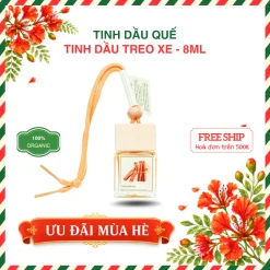 TINH DẦU TREO XE THIÊN NHIÊN NGUYÊN CHẤT 8ML - CHAI THỦY TINH NẮP GỖ | BÁCH VỊ B'LAO 21 quees
