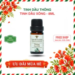TINH DẦU XÔNG THIÊN NHIÊN NGUYÊN CHẤT 8ML - CHAI THỦY TINH NÂU | BÁCH VỊ B'LAO